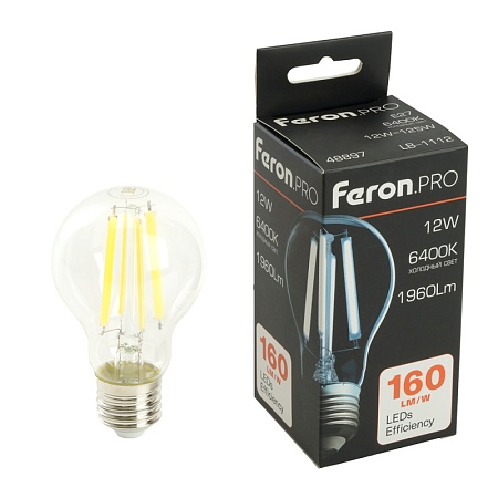 Лампа светодиодная Feron.PRO LB-1112 Шар E27 1960LM 12W 175-265V 6400K - фото