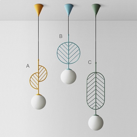 Подвесной Светильник Leaf A Голубой Imperiumloft 178148-26 - фото