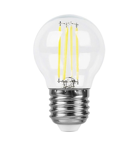 Лампа светодиодная Feron LB-52 Шарик E27 7W 230V 6400K - фото