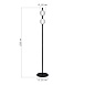 Светильник напольный ST-Luce Черный/Прозрачное кракелированное стекло LED 2*8,5W 3000K SL6120.405.01 - фото