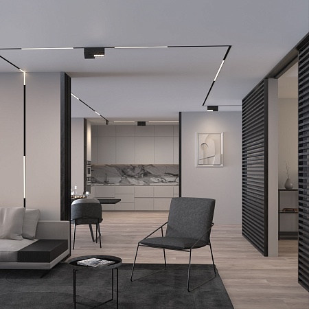 Slim Magnetic Трековый светильник 22W 4000K Mobi (чёрный) 85191/01 Elektrostandard - фото