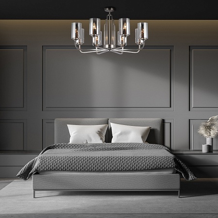 Потолочный светильник Eurosvet 60138/8 сатин-никель - фото