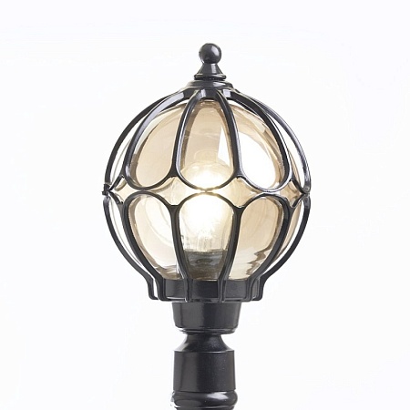 Светильник садово-парковый Feron PL3801  круглый на стену вверх 60W 230V E27, черный - фото