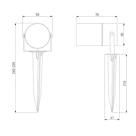 Ландшафтный светодиодный поворотный светильник Landscape IP54 043 FL LED черный Elektrostandard - фото