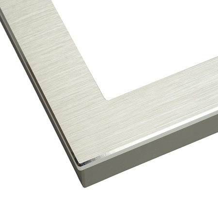 Рамка 2-местная (без перемычки), металл, STEKKER, MFR00-7012-03, серия Катрин, серебро - фото