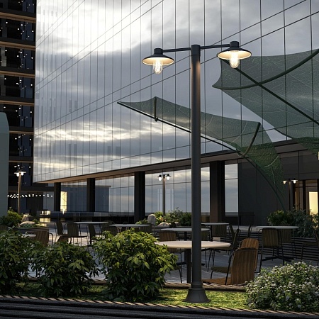 Светильник настенный ST-Luce темно-серый/прозрачный E27 1*60W SL9542.701.01 - фото