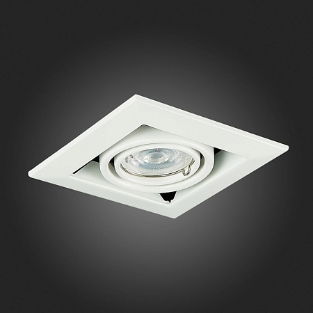 Св-к встр. Черный, Белый GU10 1*50W IP20 L126xW126xH70 220V Без ламп ST250.558.01 - фото