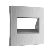 Накладка для двойной розетки Еthernet RJ-45 серебряный рифленый W1191109