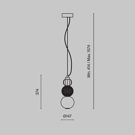 Подвесной светильник Maytoni Collar P069PL-L16CH3K - фото