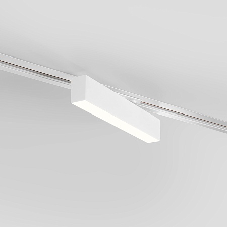 Трековый светодиодный светильник для однофазного шинопровода X-Line 10W 4200K белый матовый X-Line белый матовый 10W 4200K (LTB53) однофазный Elektrostandard - фото