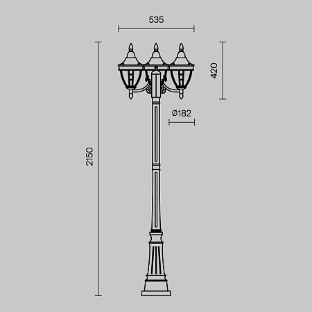 Садово-парковый светильник Outdoor Rivoli O026FL-03B - фото