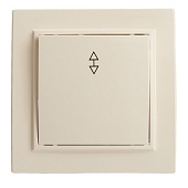 Переключатель 1-клавишный STEKKER  PSW10-9005-02, 250В, 10А, серия Эрна, слоновая кость