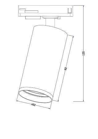 Трековая система Technical однофазная для натяжного потолка чёрная 200x200x200 TS-Z-200-TR020-1-GU10-B