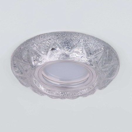 Точечный светильник с LED подсветкой 7249 MR16 SL серебряный блеск - фото