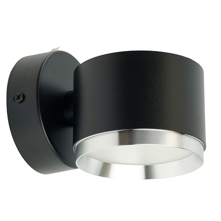 Светильник  настенный Feron HL4598  Barrel DUET 12W, 230V,GX53, черный + хром IP20 - фото