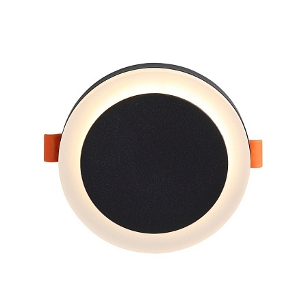 Светильник встраиваемый Черный LED 1*6W 3000K 468Lm Ra>80 120° IP20 D110xH20 170-240V ST104.402.06 - фото