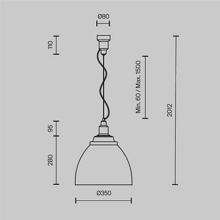 Подвесной светильник Maytoni Bellevue P535PL-01B - фото