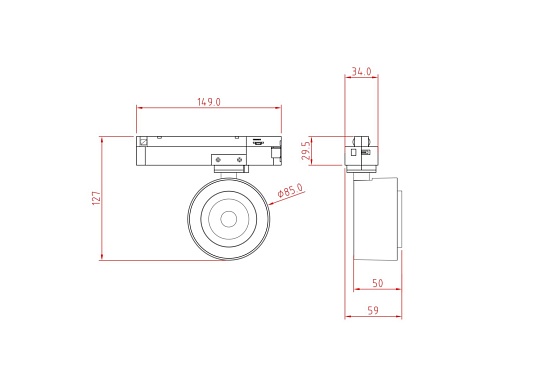 Трековый светильник Technical Treo TR023-1-12W3K - фото