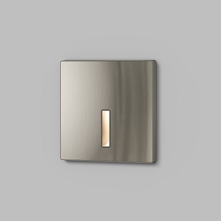 DK1030-NI Светильник встраиваемый в стену, IP 20, LED 3000K, 3 Вт, никель, алюминий - фото