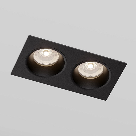 Светильник встраиваемый GU10 черный 15700/02 Elektrostandard - фото