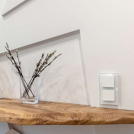 Выключатель одноклавишный белый WL01-SW-1G - фото