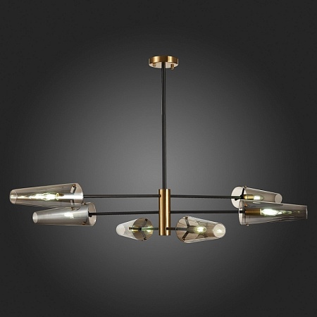 Светильник потолочный ST-Luce Бронза,Черный/Дымчатый E14 6*40W SL1209.302.06 - фото