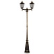 Светильник садово-парковый Feron 6214/PL6214 столб 2*100W E27 230V, черное золото - фото