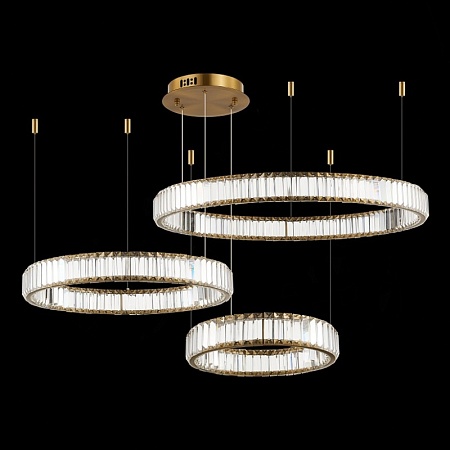 Люстра подвесная ST-Luce Латунь/Прозрачный LED 1*122W 4000K SL1622.313.03 - фото
