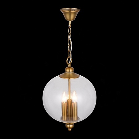 Светильник подвесной ST-Luce Золотистый/Прозрачный E14 3*60W SL362.203.03 - фото