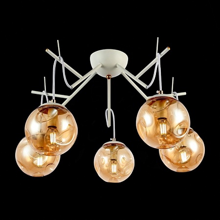 Светильник потолочный Белый/Янтарный E14 5*40W SLE110202-05 - фото