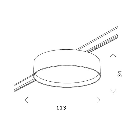 Магнитный трековый светильник Латунь LED 1*12W 4000K 500Lm Ra>80 100° IP20 D113xH34 24V ST670.346.12 - фото
