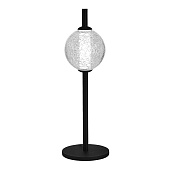 Прикроватная лампа ST-Luce Черный/Прозрачное кракелированное стекло LED 1*8,5W 3000K SL6120.404.01