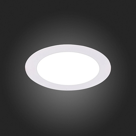 Св-к встр. Белый LED 1*8W 4000K 640Lm Ra80 110° IP20 D120xH30 220-240V ST210.548.08 - фото
