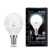 Комплект светодиодных ламп Gauss Шар 9,5W 950Lm 4100K E14 105101210