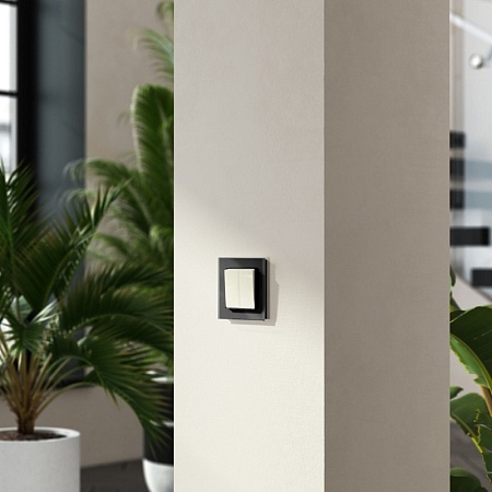 Перекрестный переключатель двухклавишный слоновая кость W1123003 - фото