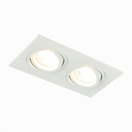 Св-к встр. Белый GU10 2*50W IP20 L170xW92xH27 220V Без ламп ST251.508.02 - фото