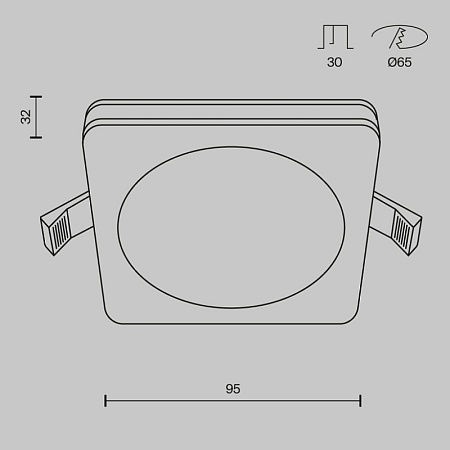 Встраиваемый светильник Technical  DL2001-L7B4K - фото
