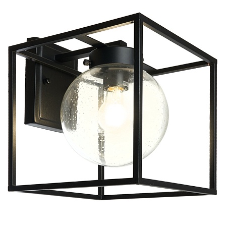 Светильник садово-парковый Feron PL711 на стену вниз  60W E27 230V, черный - фото