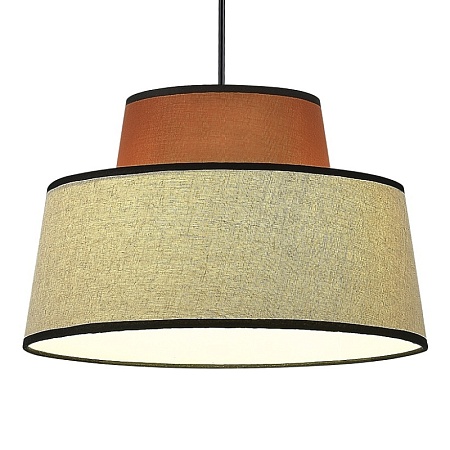 Светильник подвесной ST-Luce Черный/Кирпичный,Бежевый, Черный E27 1*40W SL1354.423.01 - фото