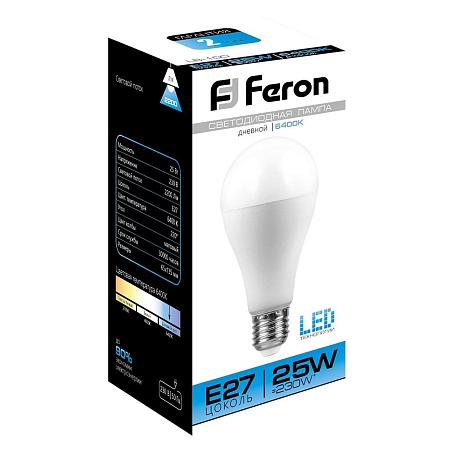 Лампа светодиодная Feron LB-100 Шар E27 25W 175-265V 6400K - фото