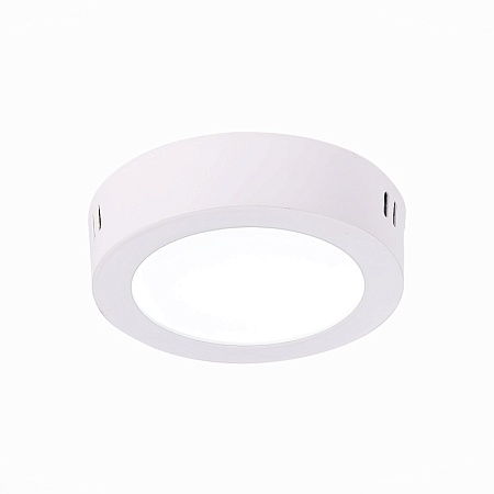 Светильник настенно-потолочный Белый LED 1*6W 4000K 370Lm Ra80 120° IP20 D110xH28 90-26 ST112.542.06 - фото