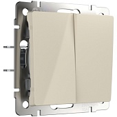 Выключатель двухклавишный слоновая кость WL03-SW-2G-ivory