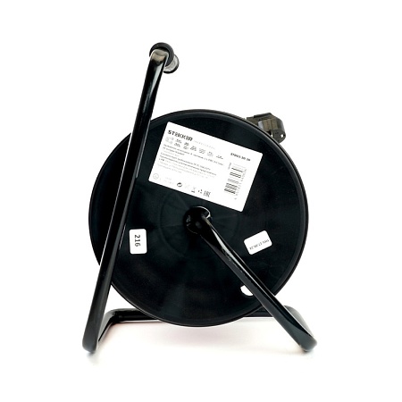 Удлинитель на катушке Stekker STD03-20-30 Standart 4-местный с/з ПВС 3*1,5, оранжевый, 16А, IP20,30м (29405) - фото