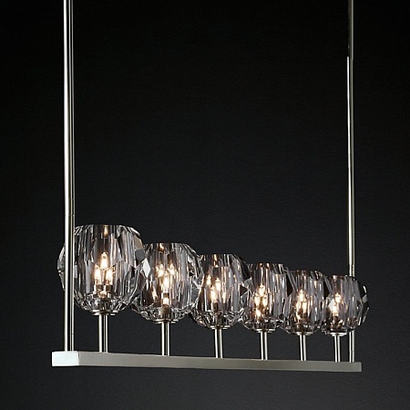 Люстра Rh Boule De Cristal Linear Chandelier 6 Bronze Imperiumloft 240202-22 - фото
