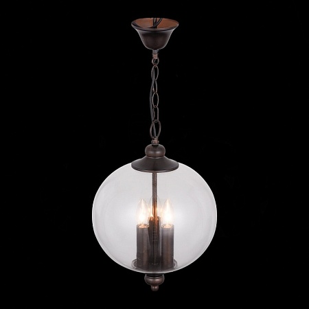 Светильник подвесной ST-Luce Черный/Прозрачный E14 3*60W SL362.303.03 - фото