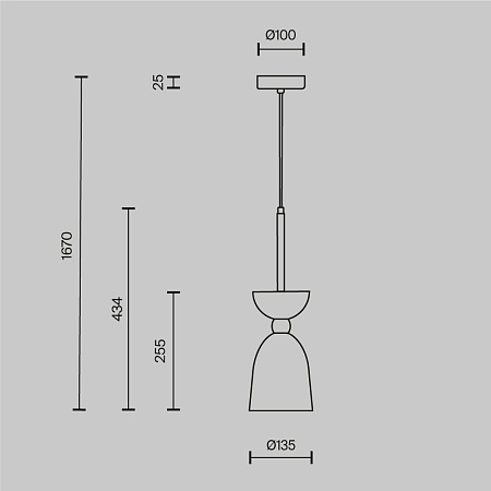 Подвесной светильник Maytoni Cloches MOD113PL-01W - фото