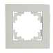 Рамка 1-местная, стекло, STEKKER, GFR00-7001-01М, серия Катрин, белый матовый - фото