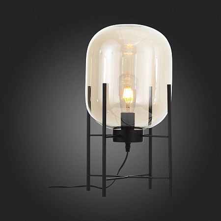 Прикроватная лампа ST-Luce Черный/Коньячный E27 1*40W (из 2-х коробок) SL1050.505.01 - фото