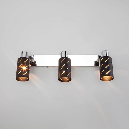 Настенный светильник Eurosvet 20090/3 черный/хром - фото