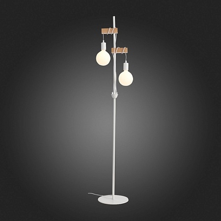 Светильник напольный Белый, Светлое дерево E27 2*60W SL1142.505.01 - фото